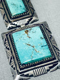 Signed Vintage Native American Navajo Royston Turquoise Sterling Silver Necklace-Nativo Arts