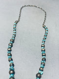 One Of The Biggest Dangling Feather Vintage Native American Navajo Sterling Silver Necklace-Nativo Arts