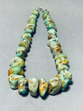 Native American Outstanding Vintage Santo Domingo Royston Turquoise Sterling Silver Necklace-Nativo Arts