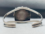 One Of The Coolest Vintage Native American Navajo Turquoise Inlay Sterling Silver Bracelet-Nativo Arts