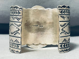 100+ Gram Native American Navajo Spiderweb Turquoise Sterling Silver Bracelet-Nativo Arts