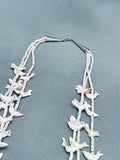 Dolphin And Bird Fetish!! Vintage Native American Zuni Hand Carved Sterling Silver Necklace-Nativo Arts