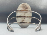 Towering Vintage Native American Navajo Denim Lapis Sterling Silver Bracelet Cuff-Nativo Arts