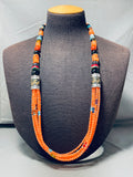 Singer Pink Coral Native American Navajo Sterling Silver Turquoise Necklace-Nativo Arts