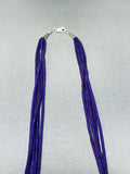 Bell Of The Ball! Native American Navajo Sugilite Sterling Silver Necklace-Nativo Arts