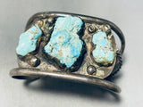 Boulders Of Turquoise Vintage Native American Navajo Sterling Silver Bracelet-Nativo Arts