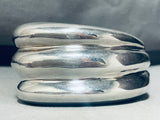 One Of The Coolest Vintage Southwest Sterling Silver Bracelet Cuff-Nativo Arts