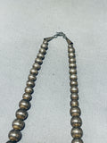 Amazing Vintage Native American Navajo Graduated Sterling Silver Ball Necklace-Nativo Arts