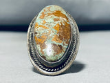 Enormous Vintage Native American Navajo Royston Turquoise Sterling Silver Ring-Nativo Arts