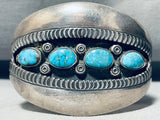 Joe Keyonie!! Vintage Native American Navajo Turquoise Sterling Silver Bracelet-Nativo Arts