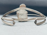 Intricate Storyteller Vintage Native American Navajo Turquoise Sterling Silver Bracelet-Nativo Arts