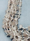 Rare Vintage Santo Domingo Pink Quartz Sterlign Silver Squaw Necklace-Nativo Arts