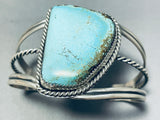 Remarkable Native American Navajo #8 Turquoise Mine Sterling Silver Bracelet Signed-Nativo Arts