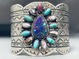The Best Santo Domingo Turquoise Azurite Sterling Silver Bracelet-Nativo Arts