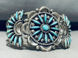 Begay Signed Vintage Native American Navajo Neelde Turquoise Sterling Silver Bracelet Old-Nativo Arts