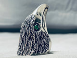 One Of The Most Unique Vintage Native American Navajo Eagle Sterling Silver Feather Ring-Nativo Arts