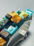 The Most Detailed Pueblo Turquoise Sterling Silver Braqcelet-Nativo Arts