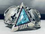 Lone Moutnain Turquoise!! Focal Point Vintage Native American Navajo Sterling Silver Bracelet-Nativo Arts