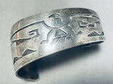 One Of The Most Unique Shank Vintage Native American Hopi Sterling Silver Bird Bracelet-Nativo Arts