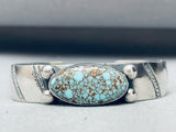 Important Vintage Native American Navajo Jeanette Dale Turquoise Sterling Silver Bracelet-Nativo Arts