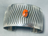 Ocean Waves And Coral Native American Navajo Sterling Silver Bracelet Cuff-Nativo Arts