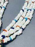 One Of The Most Unique Native American White Stone Turquoise Necklace-Nativo Arts