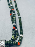 The Best Tony Aguilar Sr Vintage Kewa Sterling Silver Jade Turquoise Necklace-Nativo Arts