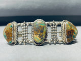 Unique Vintage Native American Navajo Royston Turquoise Sterling Silver Bracelet-Nativo Arts