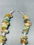 Rare Native American Navajo Royston Turquoise Fire Opal Sterling Silver Necklace-Nativo Arts