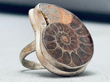 One Of The Most Unique Vintage Southwest Twirl Shell Sterling Silver Ring-Nativo Arts