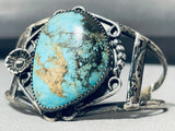 Important Vintage Native American Navajo Gilbert Turquoise Sterling Silver Bracelet-Nativo Arts