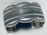 Newsworthy Vintage Native American Navajo Sterling Silver Bracelet Signed By Sunshine Reeves-Nativo Arts