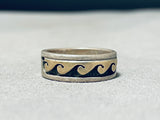 Exceptional Vintage Native American Navajo Sterling Silver & 14k Gold Ring Signed-Nativo Arts