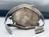Important Dolphin Vintage Francisco Gomez Sterling Silver Turquoise Bracelet-Nativo Arts