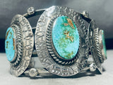 Museum Quality Vintage Native American Navajo Royston Turquoise Sterling Silver Bracelet-Nativo Arts