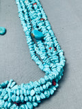 Jaw Dropping Sky Blue Turquoise Vintage Native American Navajo Heishi Necklace Old-Nativo Arts