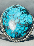 One Of The Best Vintage Native American Navajo Mega Spiderweb Turquoise Sterling Silver Bracelet-Nativo Arts