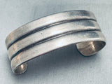 Hand Tooled Vintage Native American Navajo Sterling Silver Segmented Bracelet-Nativo Arts