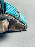 One Of The Best Ever Vintage Native American Navajo Turquoise Inlay Link Bracelet-Nativo Arts