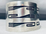 Important Vintage Native American Hopi Marc Coochwykvia Sterling Silver Bracelet-Nativo Arts