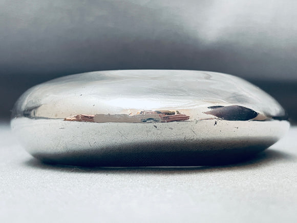 6.5 Inch Wrist Vintage Native American Navajo Orville Tsinnie Sterling Silver Bracelet-Nativo Arts