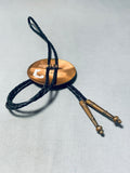 One Of A Kind Vintage Native American Navajo Royston Turquoise Copper Bolo Tie-Nativo Arts