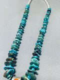 Signed Vintage Native American Navajo Royston Turquoise Sterling Silver Bear Necklace-Nativo Arts