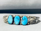 Vibrant Vintage Native American Navajo Turquoise Sterling Silver Bracelet-Nativo Arts