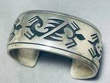 Important Vintage Native American Hopi Sterling Silver Turtles Steven Pooyuoma Bracelet-Nativo Arts