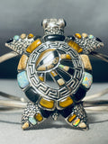Such Detail! Vintage Southwestern Tortoise Sterling Silver Bracelet-Nativo Arts