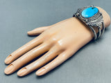 Important Vintage Kewa Tony Aguilar Sr Turquoise Sterling Silver Bracelet-Nativo Arts