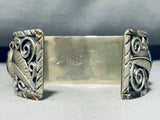 One Of The Coolest Amethyst Vintage Native American Navajo Sterling Silver Bracelet-Nativo Arts
