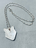 Extremely Rare Vintage Native American Hopi Turquoise Inlay Sterling Silver Necklace-Nativo Arts