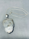 Astonishing Vintage Native American Navajo Royston Turquoise Sterling Silver Necklace Signed-Nativo Arts